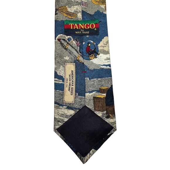 Tango By Max Raab Americana Series "Moon Dreams" Novelty Tie Circa 1892 - Picture 3 of 8